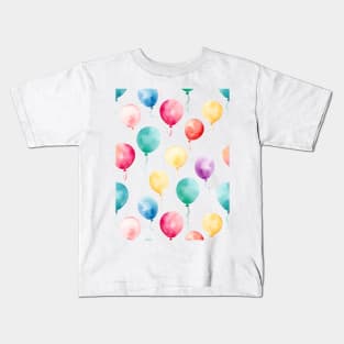 Watercolor Balloons Pattern #3 Kids T-Shirt